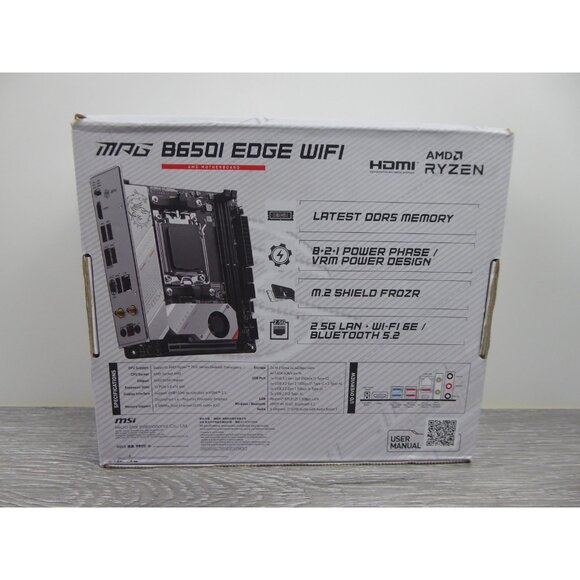 MSI MPG B650I EDGE WIFI Motherboard AM5 Mini-ITX DDR5 WiFi 6E 2.5G LAN B650 - Picture 4 of 5